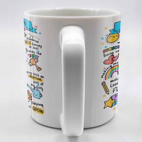 Thank You For Filling My Days With Sunshine, Heart, Star - Personalized Custom Coffee Mug - TEACH047_MG