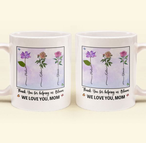 Thank You For Helping Us Bloom - Personalized Mug