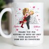Thank You For Putting Up With My Shit, Couple And Hearts - Personalized Custom Coffee Mug - CPL1363_MG