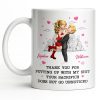 Thank You For Putting Up With My Shit, Couple And Hearts - Personalized Custom Coffee Mug - CPL1363_MG