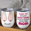 Thank You For Ruining Your Boobs, Gift For Mom, Personalized Mug, Saggy Boobs Mug, Mother's Day Gift