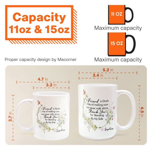 Thank You For Standing By My Side - Thank You Mug Friendship - Personalized Mug