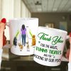 Thank You For The Walks- Gift For Dog Lovers- Personalized Coffee Mug- Dog Lovers Mug