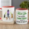 Thank You For The Walks- Gift For Dog Lovers- Personalized Coffee Mug- Dog Lovers Mug