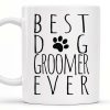 Thank You Furry Much, Precious Dog Groomers, Bone And Paw Prints - Personalized Custom Coffee Mug - DOG069_MG