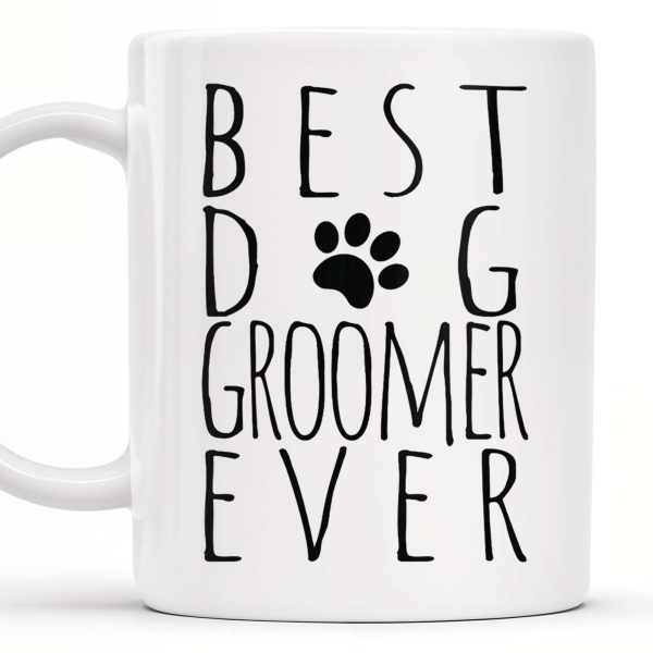 Thank You Furry Much, Precious Dog Groomers, Bone And Paw Prints - Personalized Custom Coffee Mug - DOG069_MG