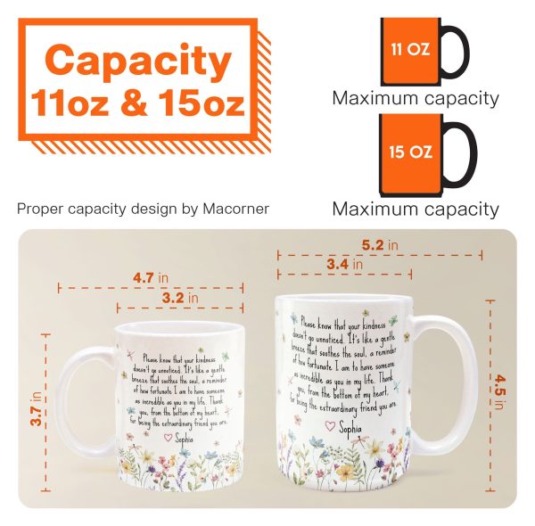 Thank You Gifts For Boss, Coworkers, Friends, Family - For Being The Extraordinary Friend - Personalized Mug