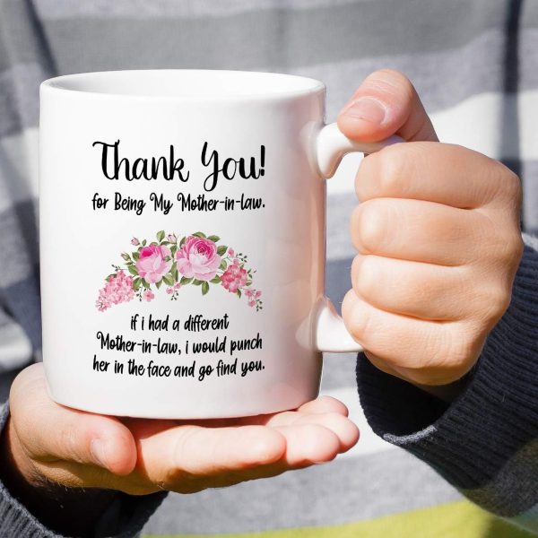 Thank You Mother in Law Coffee Mug Funny Gift for Mother in Law from Daughter in Law