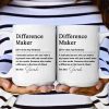 Thank You Mug - Difference Maker - Mentor Appreciation For Coworkers, Family, Leader, Boss - Personalized Mug