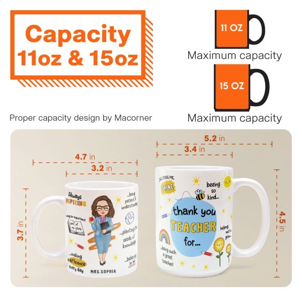 Thank You Teacher - Personalized Mug