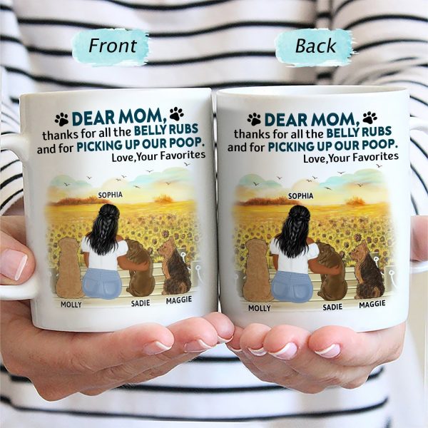 Thanks For All The Belly Rubs - Gift For Dog Lovers, Dog Mom, Dog Dad - Personalized Mug