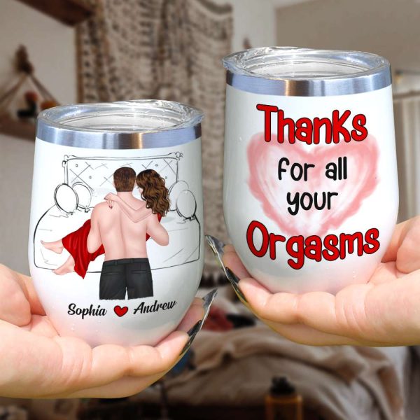 Thanks For All Your Orgasms, Personalized Coffee Couple Mug 02ACDT010323TM