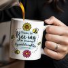 Thanks for Bee-ing an Amazing Granddaughter, Bees and Flowers - Personalized Custom Coffee Mug - GDT310_MG