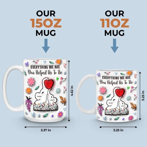 Thanks For Being A Great Mom - Family Personalized Custom 3D Inflated Effect Printed Mug - Gift For Mom, Daughter