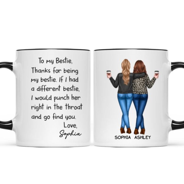 Thanks For Being My Bestie Funny Gift For Best Friends Personalized Mug