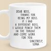 Thanks For Being My Boss - Coworker Personalized Custom Mug - Christmas Gift For Coworkers, Work Friends, Colleagues