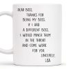 Thanks For Being My Boss Appreciation Coffee Mug - Personalized Custom Coffee Mug - COL028_MG