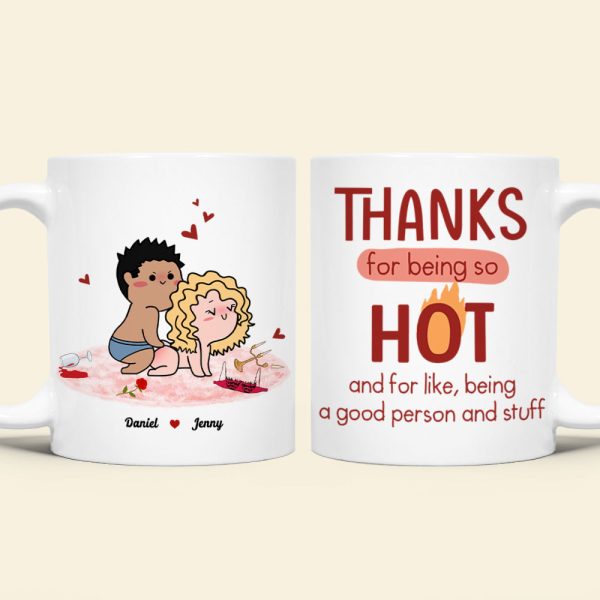 Thanks For Being So Hot, Couple Gift, Personalized Mug, Naughty Couple Mug