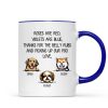 Thanks For Belly Rubs And Picking Up Poo Peeking Dog Personalized Mug - Gift For Dog Mom - Gift For Dog Dad