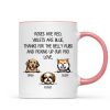 Thanks For Belly Rubs And Picking Up Poo Peeking Dog Personalized Mug - Gift For Dog Mom - Gift For Dog Dad