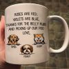 Thanks For Belly Rubs And Picking Up Poo Peeking Dog Personalized Mug - Gift For Dog Mom - Gift For Dog Dad