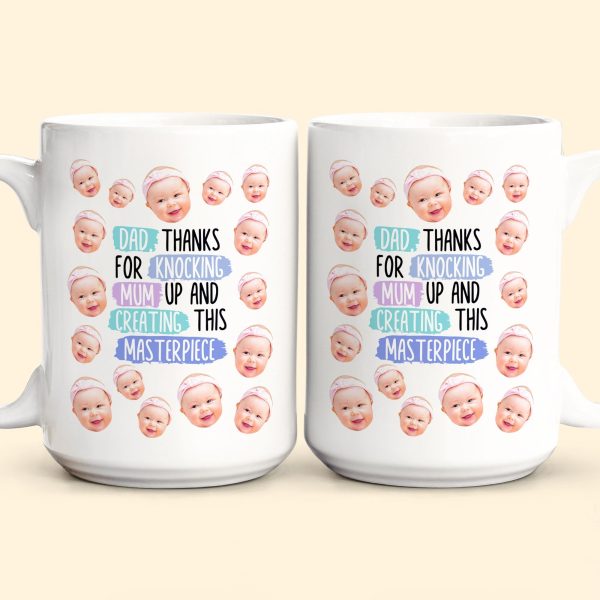 Thanks For Knocking Mum Up - Personalized Photo Mug