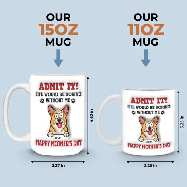 Thanks For Loving Us, Poop And All - Dog & Cat Personalized Custom 3D Inflated Effect Printed Mug - Gift For Pet Owners, Pet Lovers