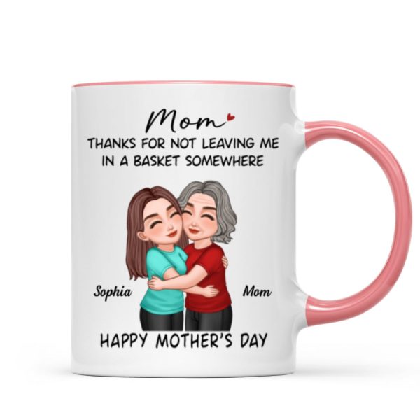 Thanks For Not Leaving Me In Basket Somewhere Happy Mother's Day Personalized Mug