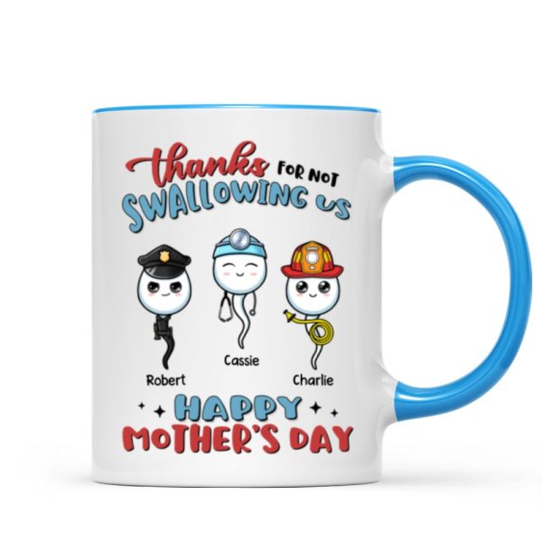 Thanks For Not Swallowing Us Happy Mother's Day Personalized Mug