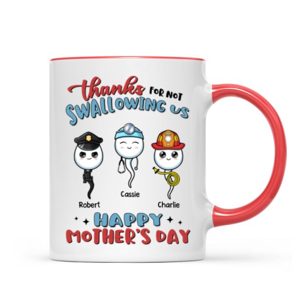 Thanks For Not Swallowing Us Happy Mother's Day Personalized Mug