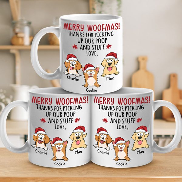 Thanks For Picking Up Our Poop - Dog Personalized Custom Mug - Christmas Gift For Pet Owners, Pet Lovers