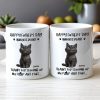 "Thanks for Scooping My Poop" Father's Day White Ceramic Mug Custom Pet Design for Dad