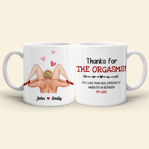 Thanks For The Orgasms, Gift For Couple, Personalized Mug, Naughty Couple Mug, Couple Gift