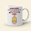 Thanks For Wiping My Ass, Personalized Coffee Mug, Cute Cat Ass Coffee Mug, Mother's Day Gift For Cat Mom