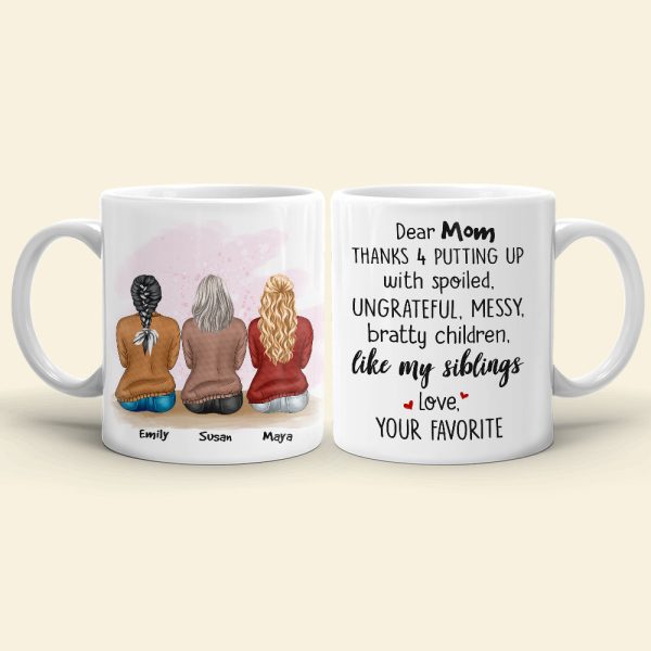 Thanks Mom, Gift For Mommy White Mug