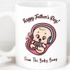 The Baby Bump, Father's Day Mug, Expectant Father, Daddy To Be, Pregnancy Mug, Unborn Baby, First Time Dad, Baby, Utero, Unique, Funny C303