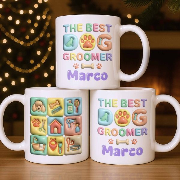 The Best Big Groomer Mug With Dog Icons - Personalized Custom Coffee Mug - JBS069_MG