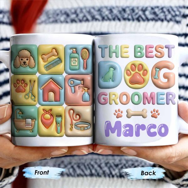 The Best Big Groomer Mug With Dog Icons - Personalized Custom Coffee Mug - JBS069_MG