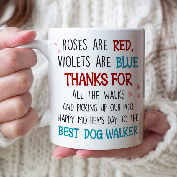 The Best Dog Walker, Dad Mom Pet Lover Personalized Coffee Mug White Mug, Gift For Dad Mom