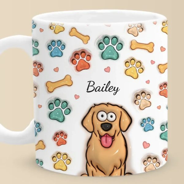 The Best Therapists Have Fur And Four Legs - Dog & Cat Personalized Custom 3D Inflated Effect Printed Mug - Gift For Pet Owners, Pet Lovers