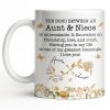 The Bond Between an Aunt & Niece, Butterflies and Flowers - Personalized Custom Coffee Mug - NCE039_MG
