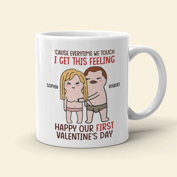 The Couple, Cause Everytime We Touch, Custom Mug, Valentine's Day Gifts, Coffee Mug