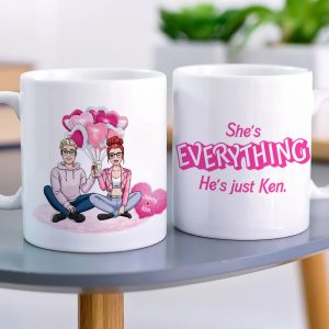 The Couple, She's Everything, Personalized Coffee Mug, Gift For Couple, 05HTPO041223HH