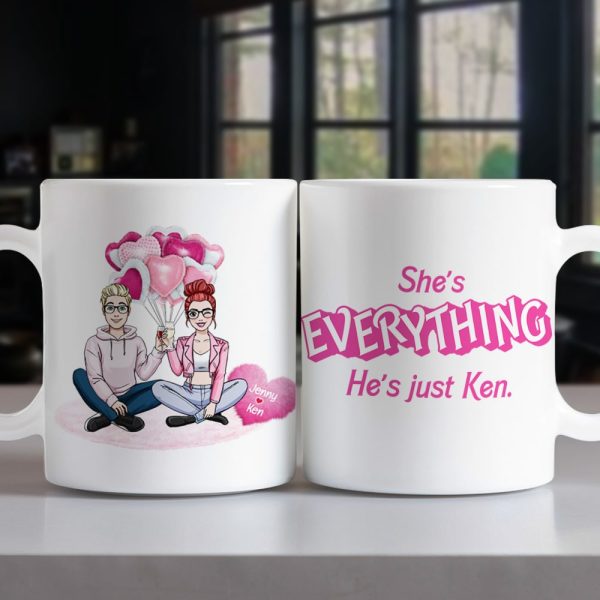 The Couple, She's Everything, Personalized Coffee Mug, Gift For Couple, 05HTPO041223HH