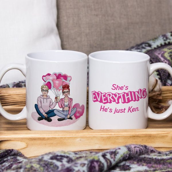 The Couple, She's Everything, Personalized Coffee Mug, Gift For Couple, 05HTPO041223HH