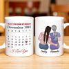 The Day You Became My Grandma, Love And Calendar Design - Personalized Custom Coffee Mug - FAM675_MG