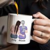 The Day You Became My Grandma, Love And Calendar Design - Personalized Custom Coffee Mug - FAM675_MG