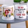 The Dog Is My Favourite But I Love You Too, Personalized Couple & Dog Mug