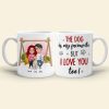 The Dog Is My Favourite But I Love You Too, Personalized Couple & Dog Mug