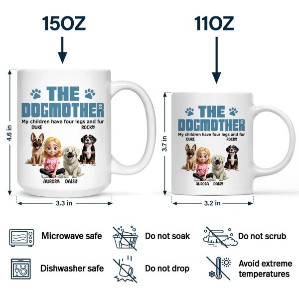 The Dogfather My Children Have Four Legs And Fur - Personalized Mug